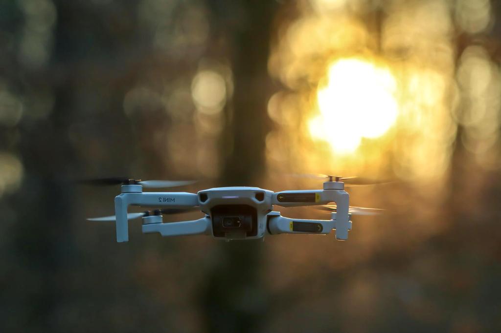 Drone at charging station