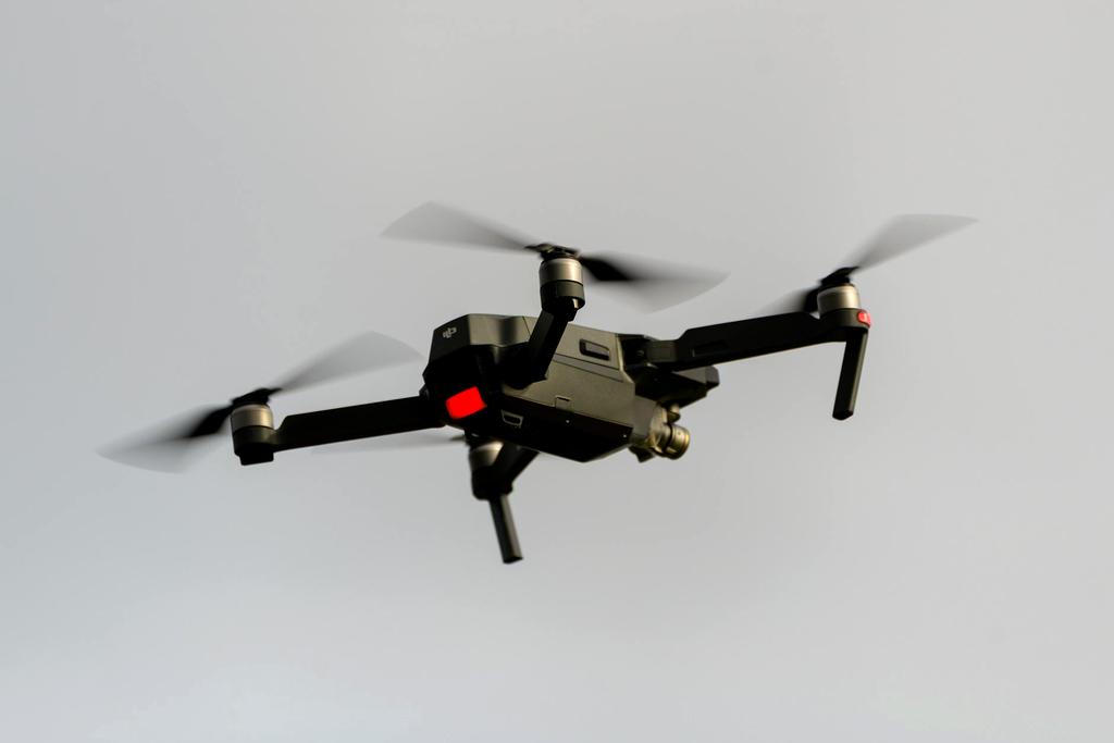 Drone inspecting offshore platform